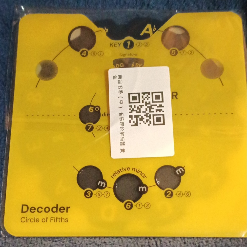 Decoder Circle of Fifths Musicians Theory Wheel Learning Aid, Melody Tool NEW